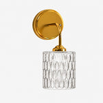 Cargar imagen en el visor de la Galería, Clear hammered-glass wall sconce, individual