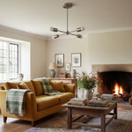 Bild in der Galerieansicht laden, Mobilux Line Mid Century Gold Sputnik Chandelier - Geometric Brass Fixture
