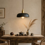 Cargar imagen en el visor de la Galería, Hand-carved Wabi-Sabi wood pendant lamp