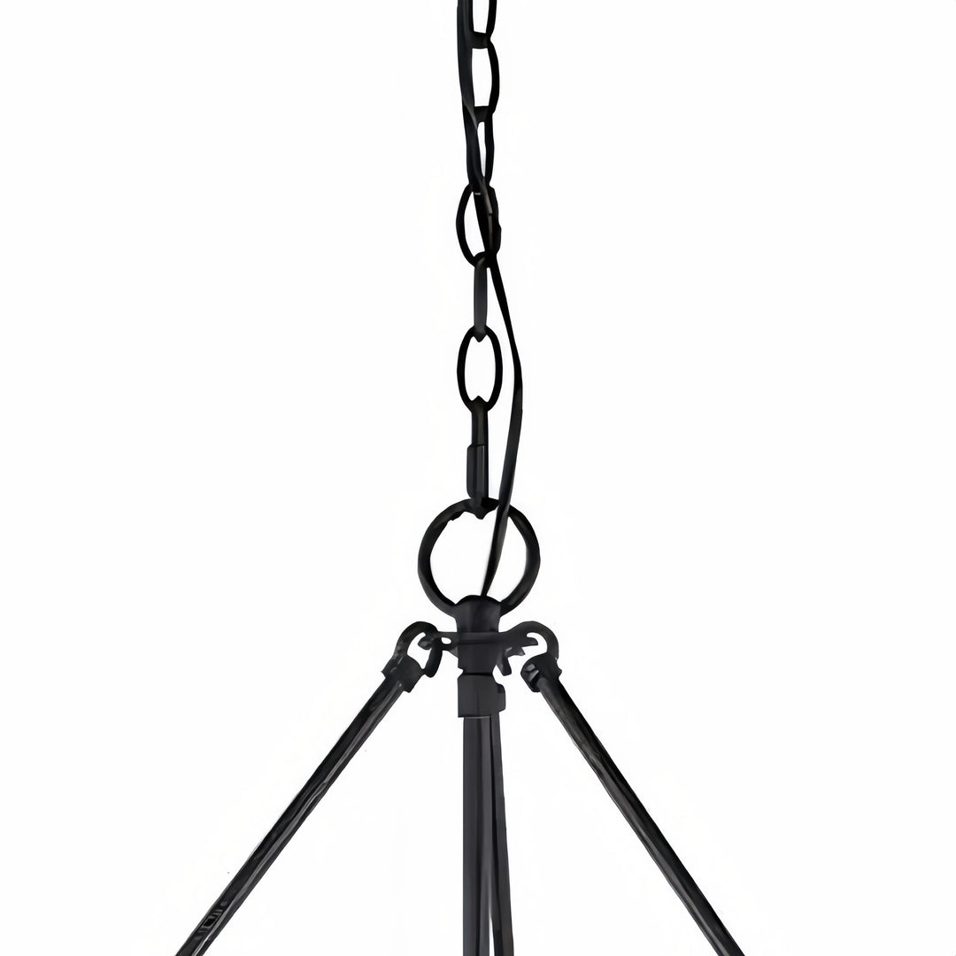 Dravik Contemporary Industrial Drum Pendant - Black Metal Pendant for Living or Dining Room U06