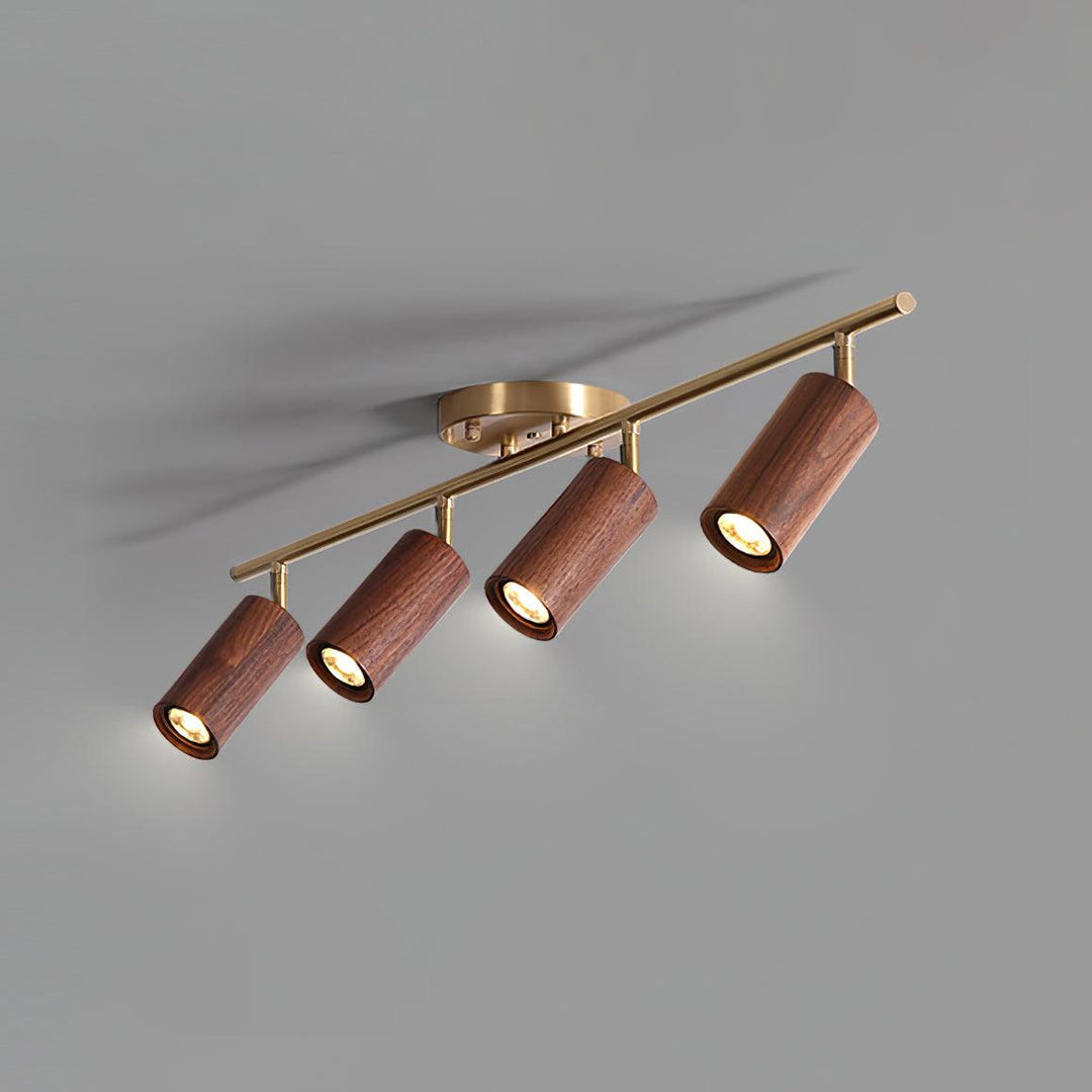 Iluminación de riel de madera Thio