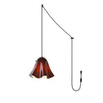 Load image into Gallery viewer, Undulating Glass Flower Plug-In Swag Pendant