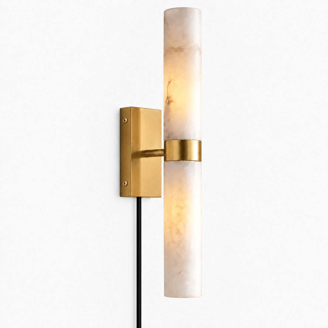 Modern Double Tube Design Plug-In Wall Sconce