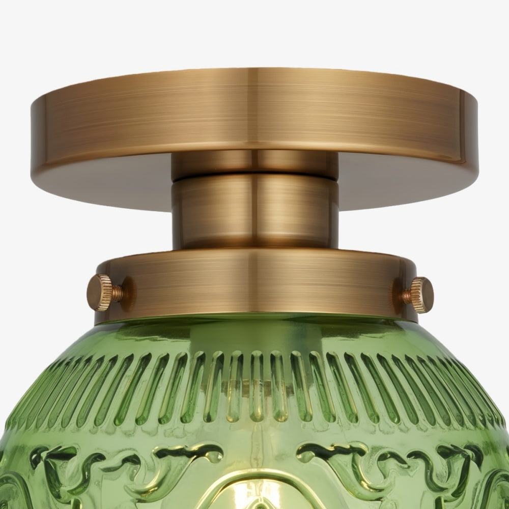 Lámpara de Techo Empotrada de Vidrio Esférico Naveliro - Diseño Atemporal para Salón y Cocina