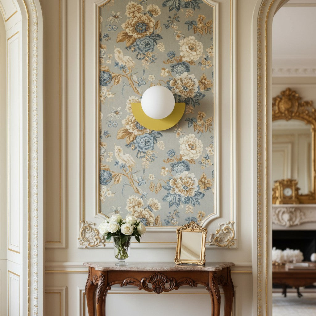 Lámpara de Pared Esférica Colorida Macaron Luminosa – Lámpara de Vidrio de Diseño Nórdico para Hogar u Oficina N14