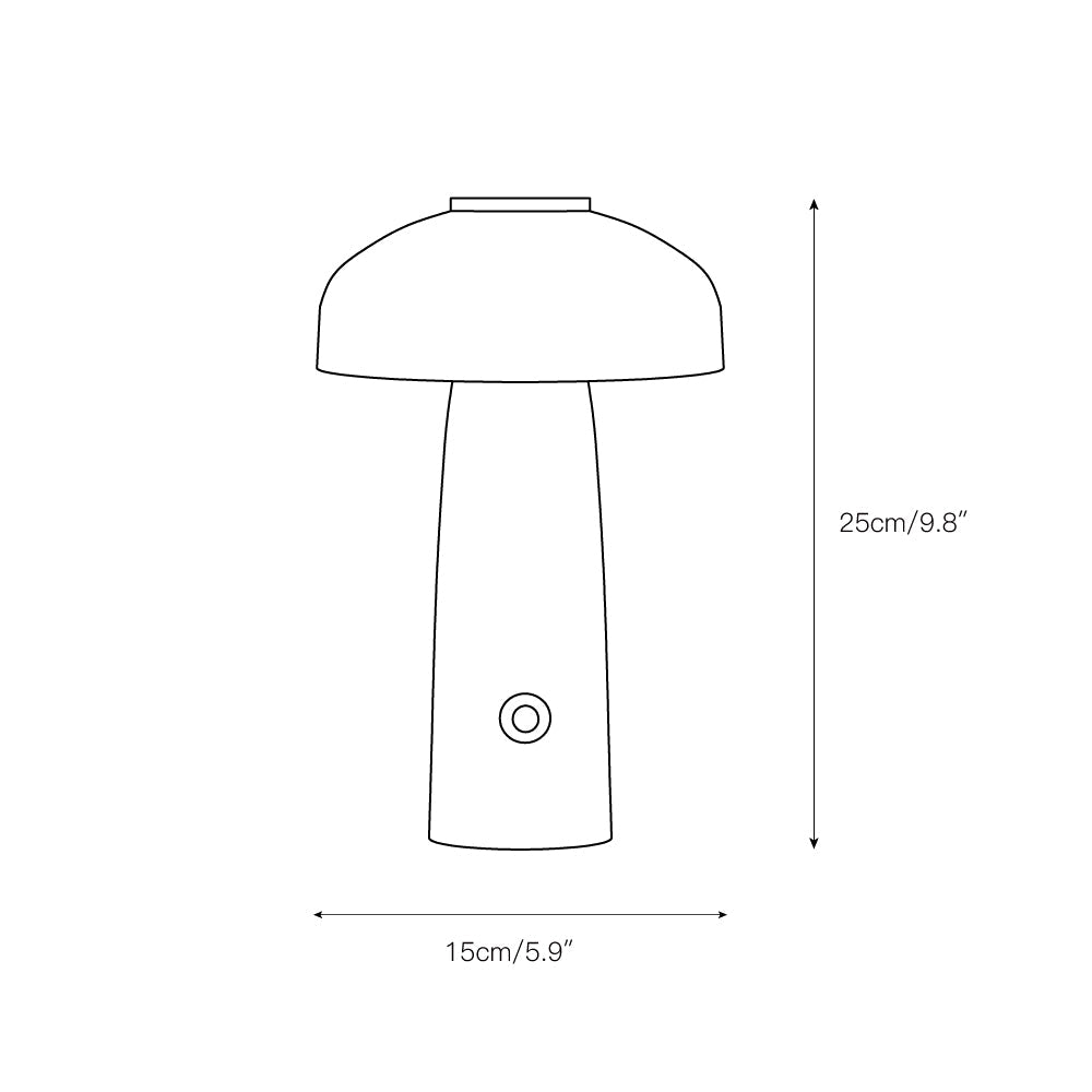 Lampe de table Leon Champignon (batterie intégrée)