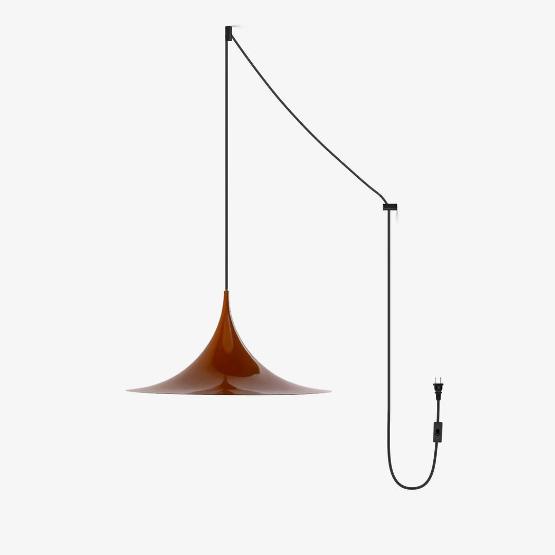 Arch-Shaped Aluminum Plug-In Pendant Light