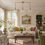 Cargar imagen en el visor de la Galería, Vintage Fluted Glass Pendant Light for Kitchen &amp; Dining