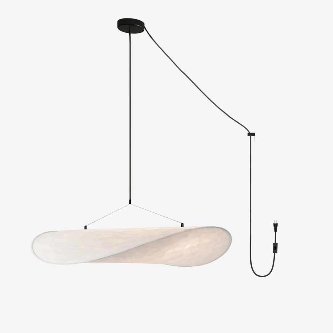 Cloudlike Mulberry Silk Plug-In Pendant Light