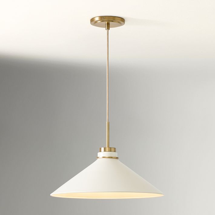 Aurenza Modern Farmhouse  Cone Pendant Light – Dimmable Kitchen and Entryway Lighting