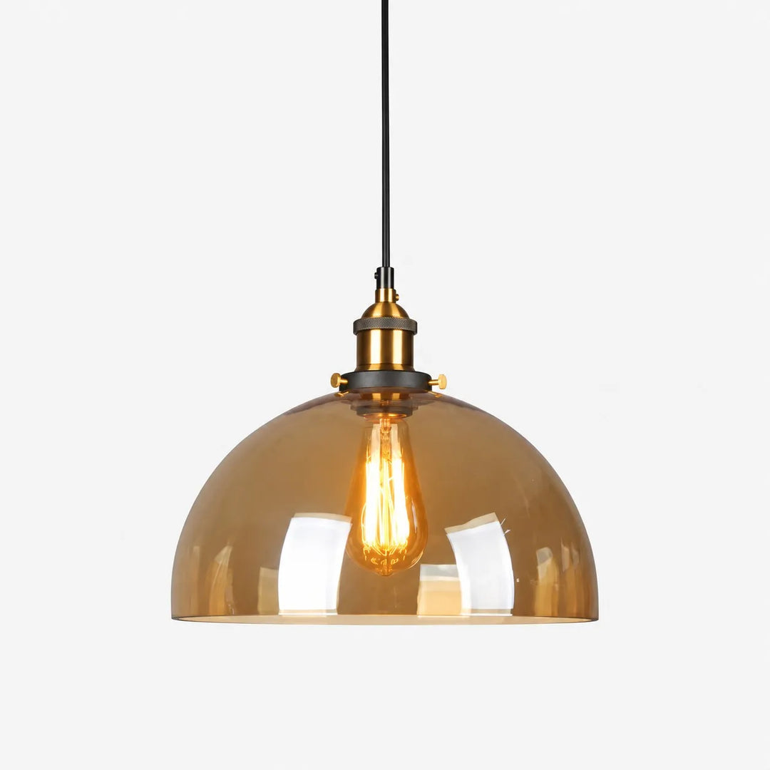 Industrial Glass Pendant Light