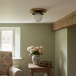 Load image into Gallery viewer, Artivo Modern Layered Globe Ceiling Light with Brass Finish for Living Room, Bedroom and Bathroom
