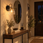 Charger l'image dans la visionneuse de galerie, Textured Glass Armed Wall Sconce for Bathroom Lighting