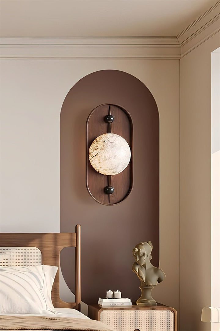 Bezel Alabaster Wandleuchte