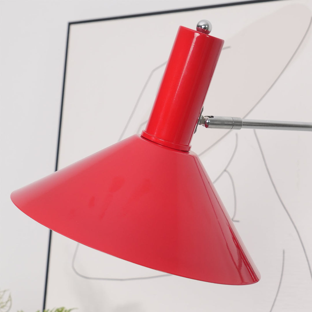 Aplique de pared de metal blanco con brazo ajustable
