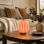 Cargar imagen en el visor de la Galería, Red striped rechargeable glass lamp in a living room