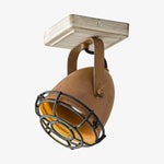 Load image into Gallery viewer, Rust and white ceiling spotlight, 18 cm high