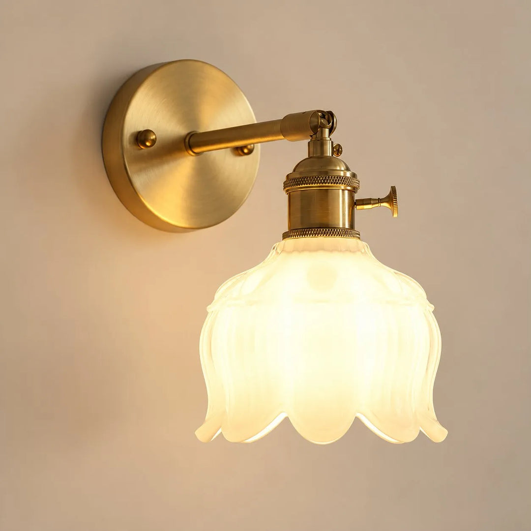 Ribbed Glass Wall Sconce
