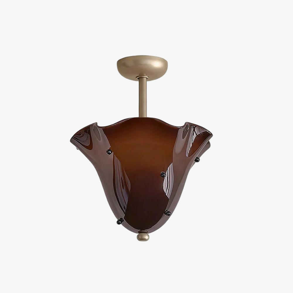 Bellina Modern Sleek Decorative Glass Shade Design Ceiling Light for Living Room, Bedroom and Dining Areas