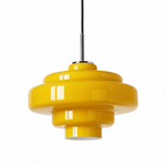 Load image into Gallery viewer, Koloro Modern Art-Inspired Curved Glass Pendant Fixture - Transitional Style Lighting for Living Spaces
