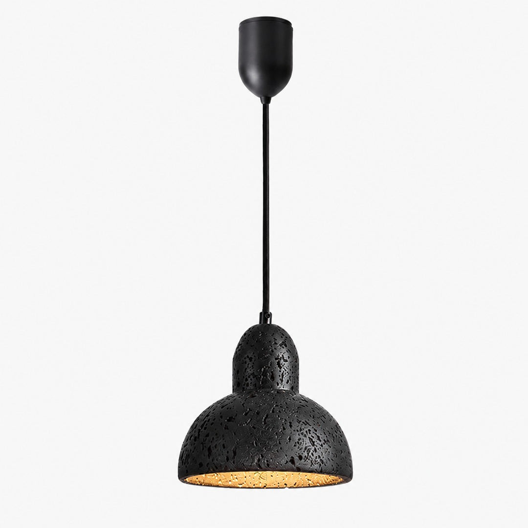 Cratera Black Travertine Stone Pendant Light