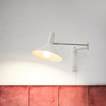 Cargar imagen en el visor de la Galería, Aplique de pared de metal blanco con brazo ajustable
