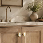 Cargar imagen en el visor de la Galería, French Vintage Cashew Shell Brass Cabinet Knobs and Pulls - image 20