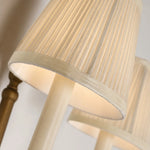 Load image into Gallery viewer, Close view of cream pleated fabric lamp shade