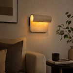 Bild in Gallery-Viewer laden, Travertine wall sconce in reading corner