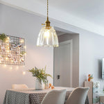 Bild in Gallery-Viewer laden, Clear Glass Brass Swag Pendant Light