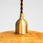 Cargar imagen en el visor de la Galería, Hand-carved Wabi-Sabi wood pendant lamp