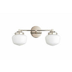 Bild in der Galerieansicht laden, Opalume Glass Art Deco Vanity Light - Bathroom Wall Sconce with White Glass Shades
