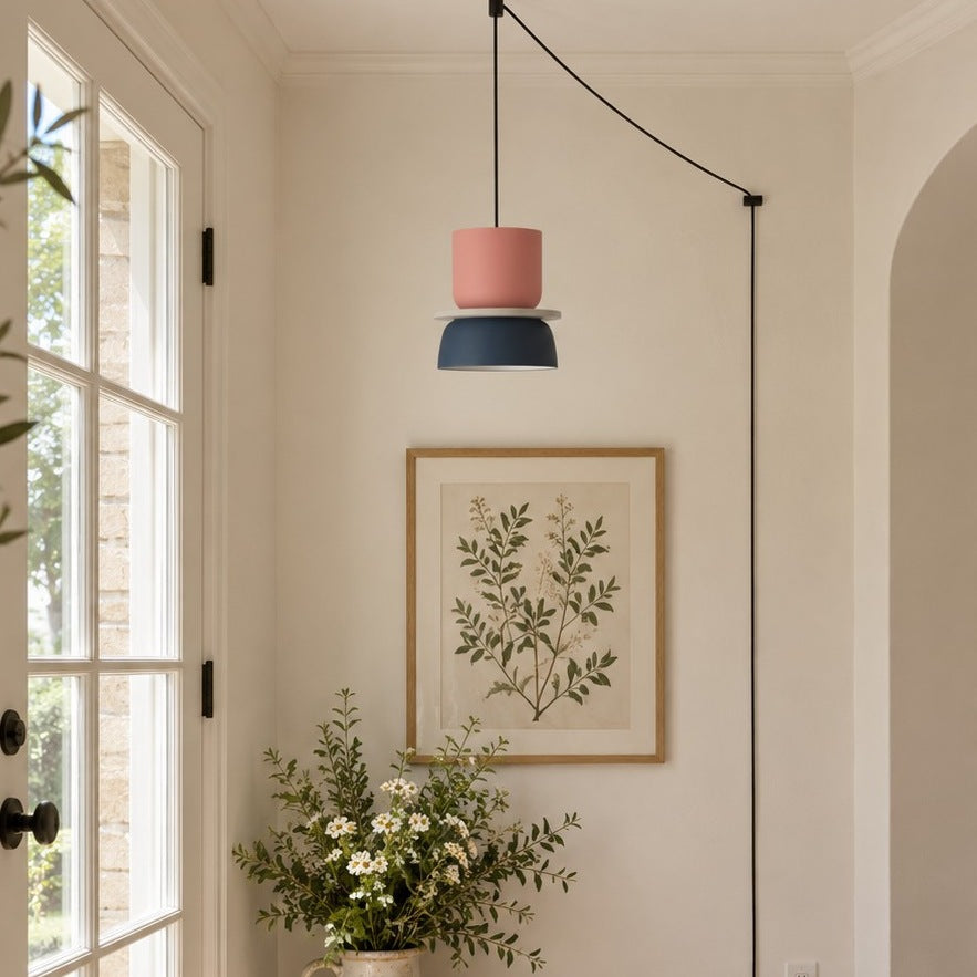 Macri Colorful Acrylic Plug-In Pendant Light