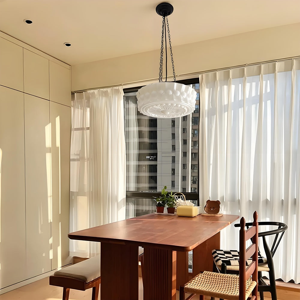 Iron Glass Cylinder Shade Chandelier M48
