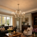 Charger l'image dans la visionneuse de galerie, Silver Crystal Candle Chandelier