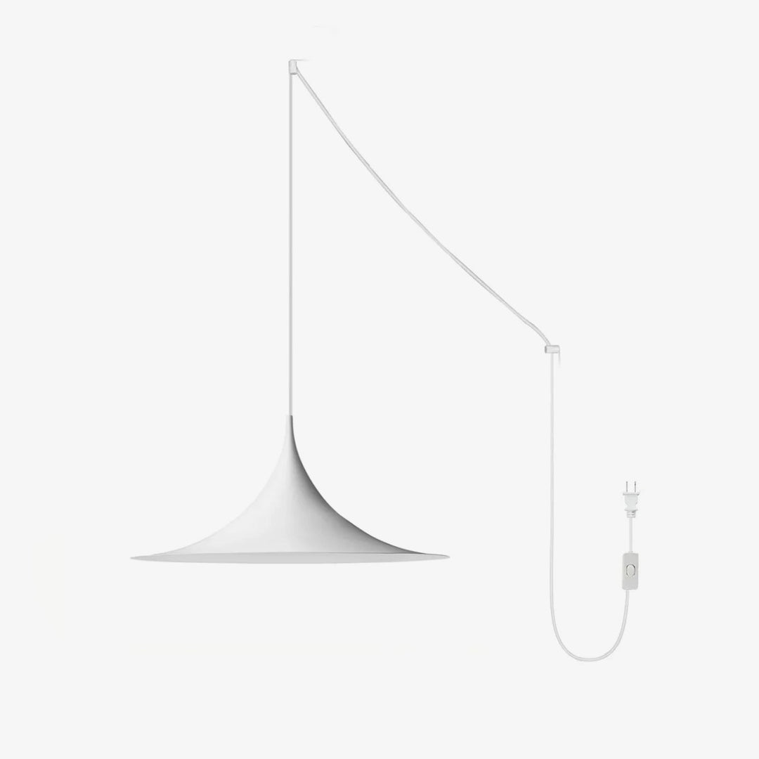 Arch-Shaped Aluminum Plug-In Pendant Light