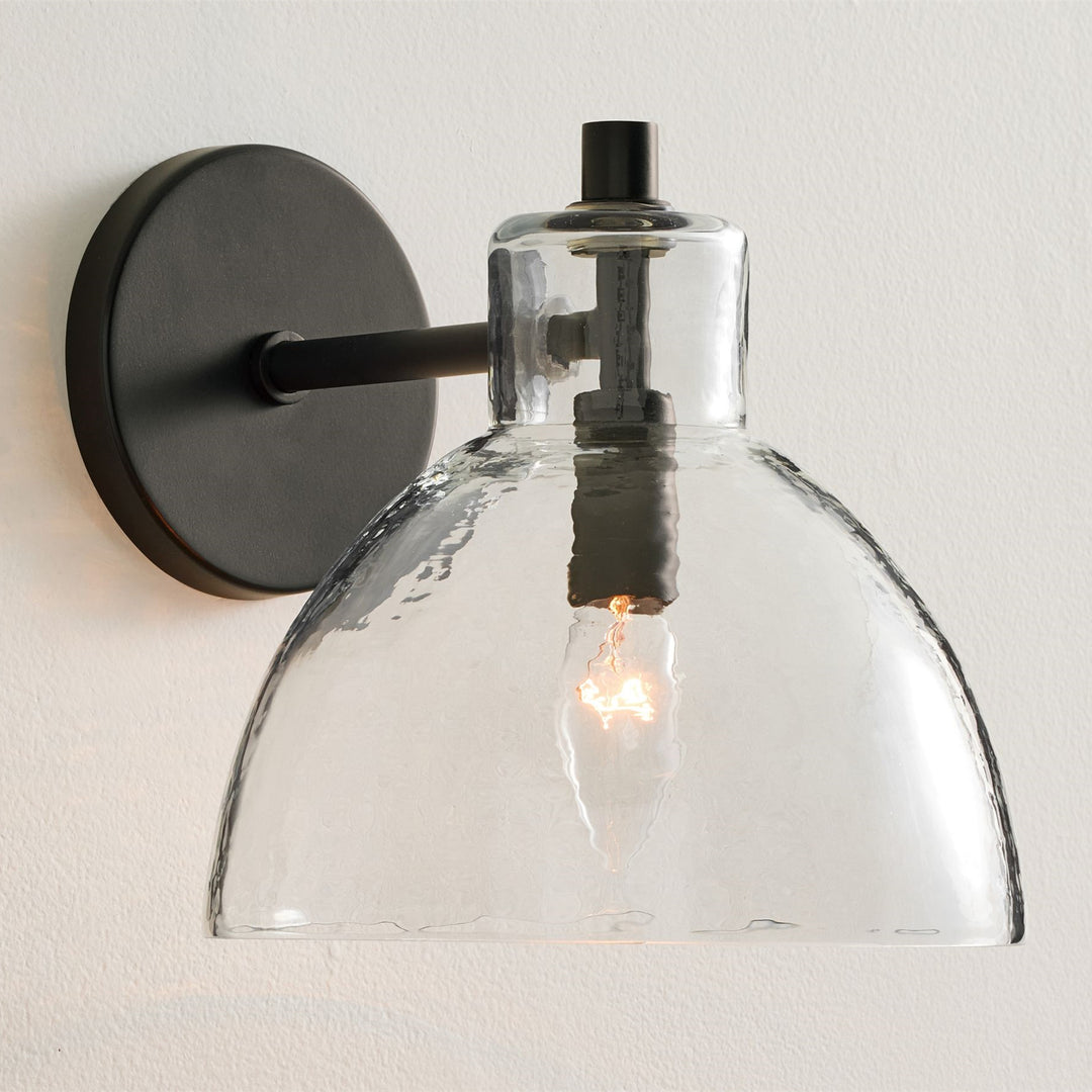 Applique double en verre recyclé Glavira - Éclairage mural d'intérieur en laiton