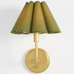 Load image into Gallery viewer, Capirise Pleated Shade Wall Sconce - Scalloped Fabric Bedroom Light
