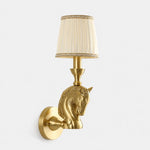 Bild in Gallery-Viewer laden, Pleated fabric shade horse wall lamp