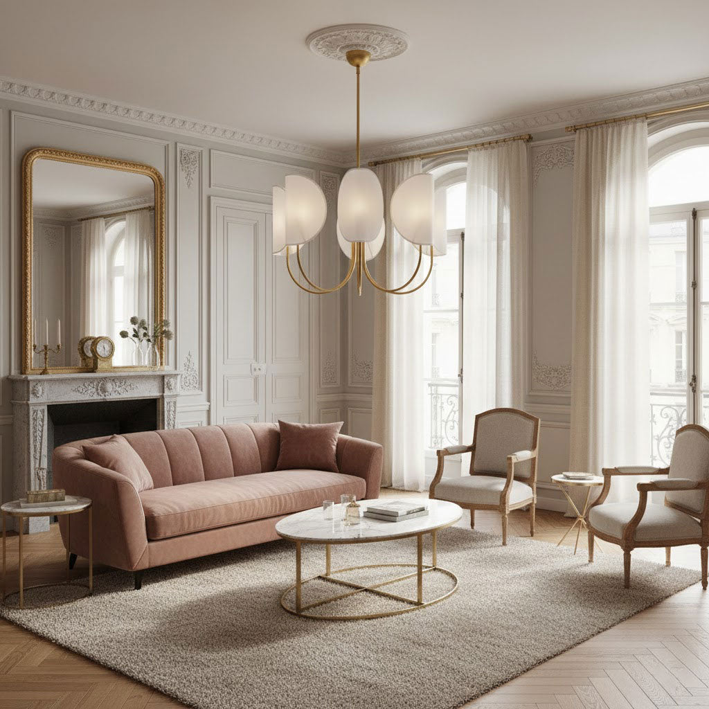 Lustre en laiton Leaf