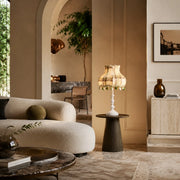 Vintage Check Wool Pom Table Lamp