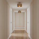 Load image into Gallery viewer, Flutera Fluted Drum Ceiling Light – Farmhouse Textured Flush Mount  Lighting for Living and Bedroom