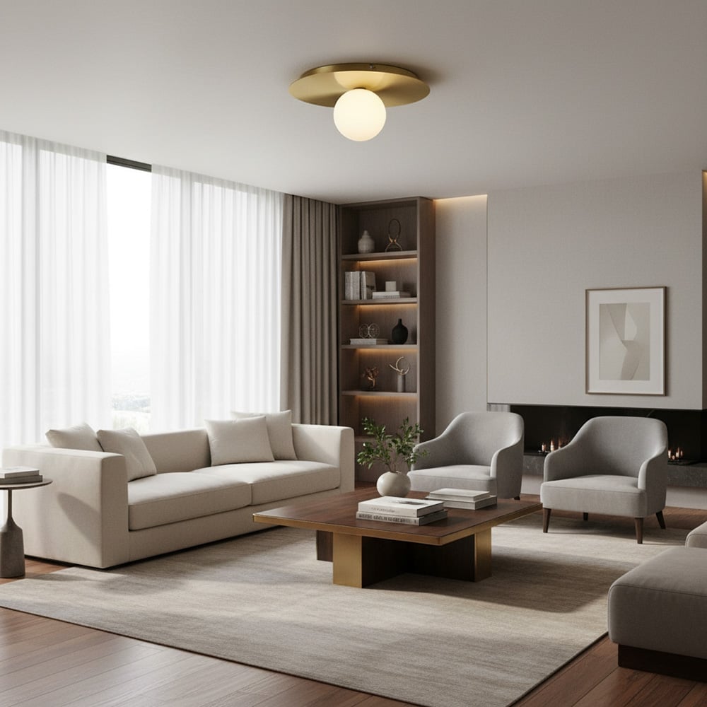 Rivolence Elegant Ring-Silhouette Nordic Wall/ Ceiling Light for Living Room