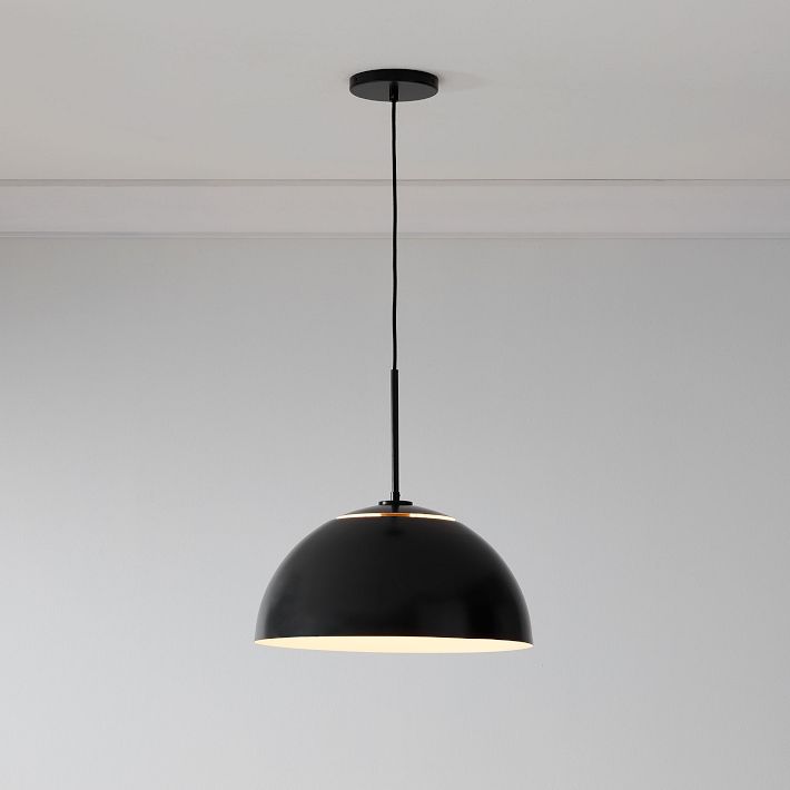 Parvion Metal Dome Pendant Light – Minimalist Modern Kitchen Fixture