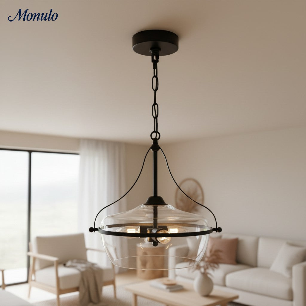 Lirra Elegante Glas-Hängeleuchte im Mid-Century-Stil für Küche & Esszimmer