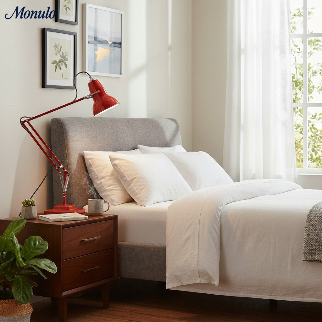 Lampe de bureau réglable Modryx - Métal industriel ancien pour bureau et chambre