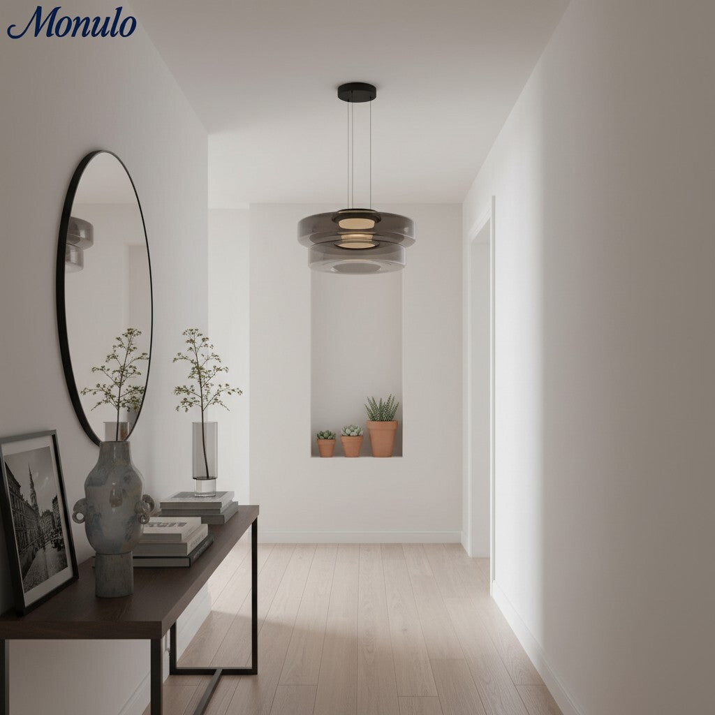 Verdoma Stacked Disc Form Glass Pendant Light Contemporary Nordic Lighting for Kitchens