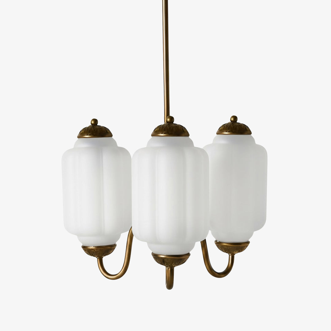 Eloise Vintage Inspired Scalloped Milk Glass Pendant - Modern Accent Light for Kitchen and Bedroom