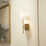 Load image into Gallery viewer, Rowan Elegant White-Linen Shade Wall Lamp – Retro Metal Wall Light for Bedroom &amp; Hallway