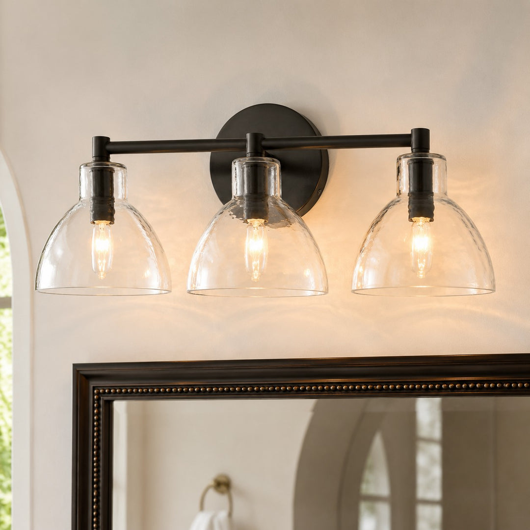 Glavira Recycelte Glas Wandlampe - Modernes Badezimmer Waschtischlicht